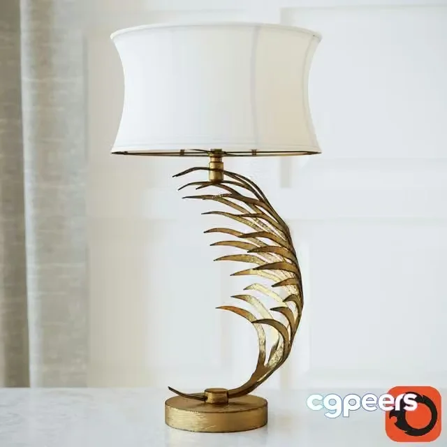 3ds Max Free – Metal Palm Frond Table Lamps