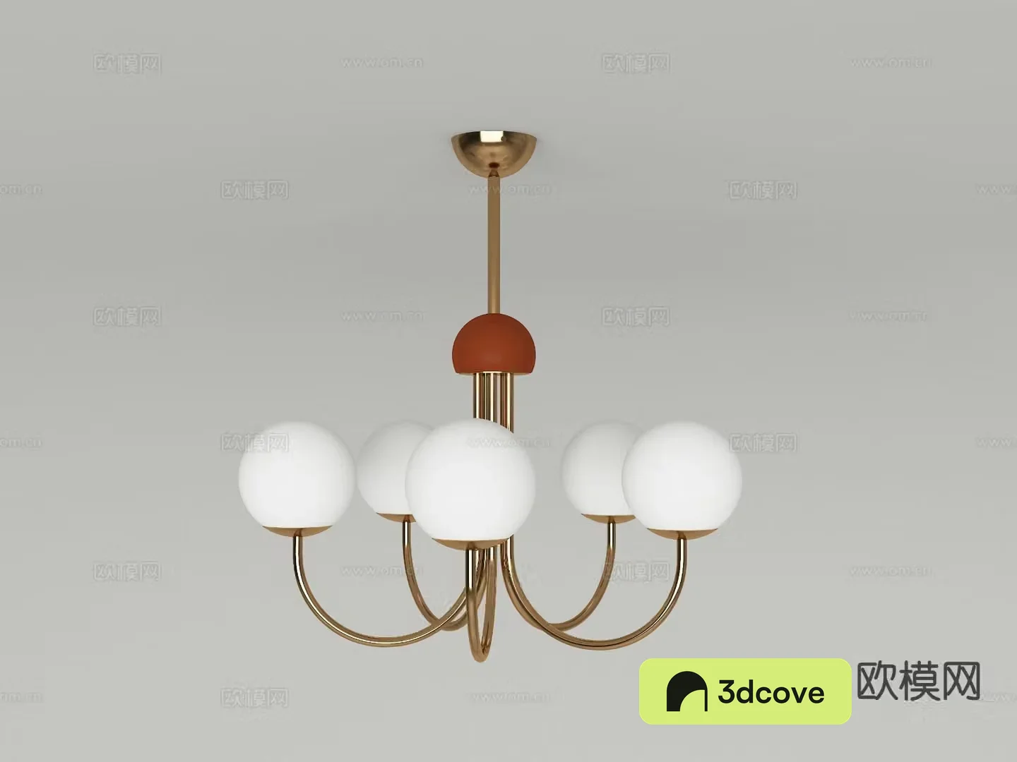 Modern multi-head chandelier