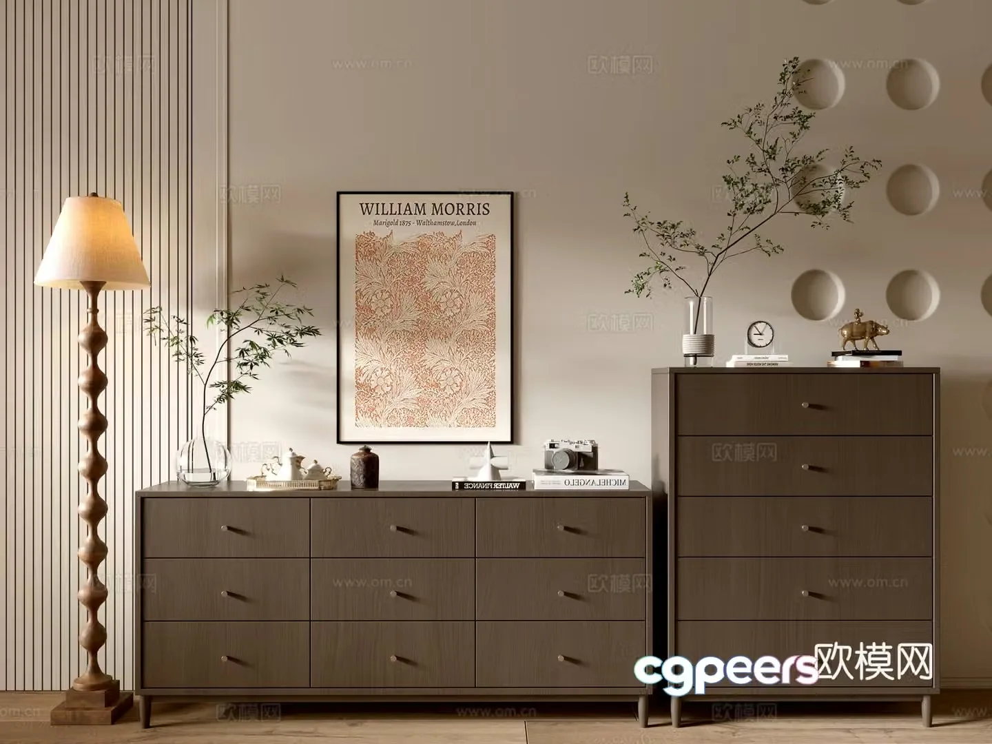 Modern wood grain cabinet minimalist wind cabinet whole cabinet sideboard cabinet balcony cabinet storage cabinet 3d model