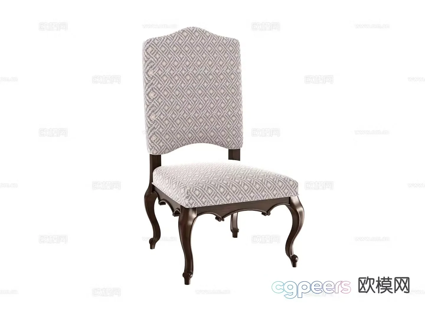 French chair dining chair 3d model