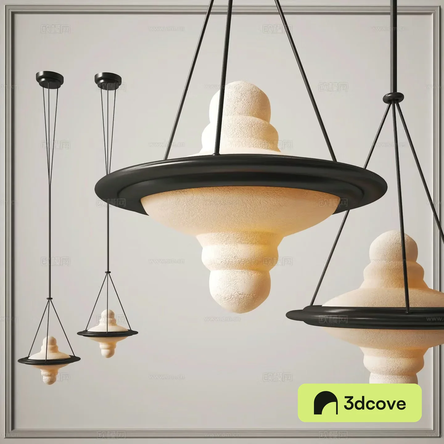 Wabi Sabi small chandelier bedside small chandelier