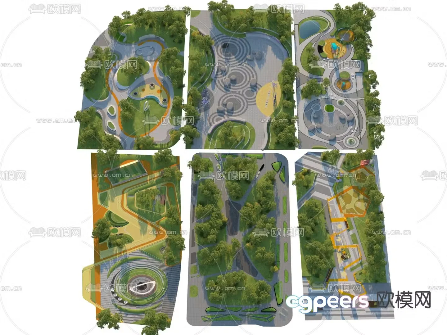 Pocket Park Landscape Park 3d model