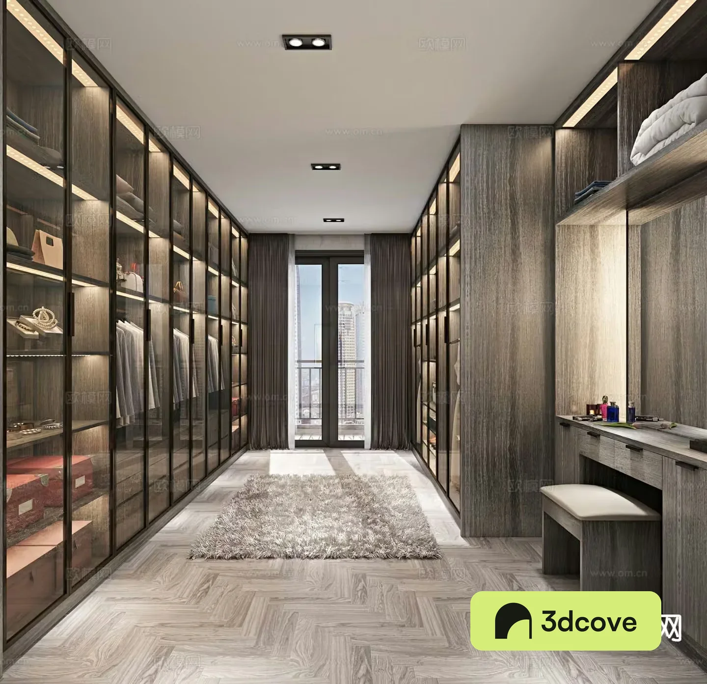 Light luxury cloakroom