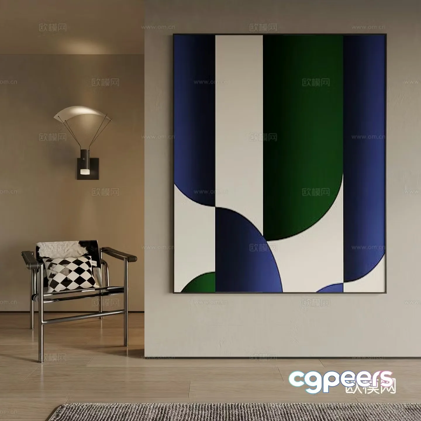 Modern decorative painting 3d model