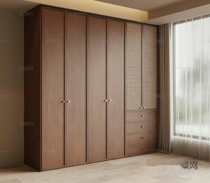 A Large Wooden Wardrobe 3D Model – 20067 – VRAY Render