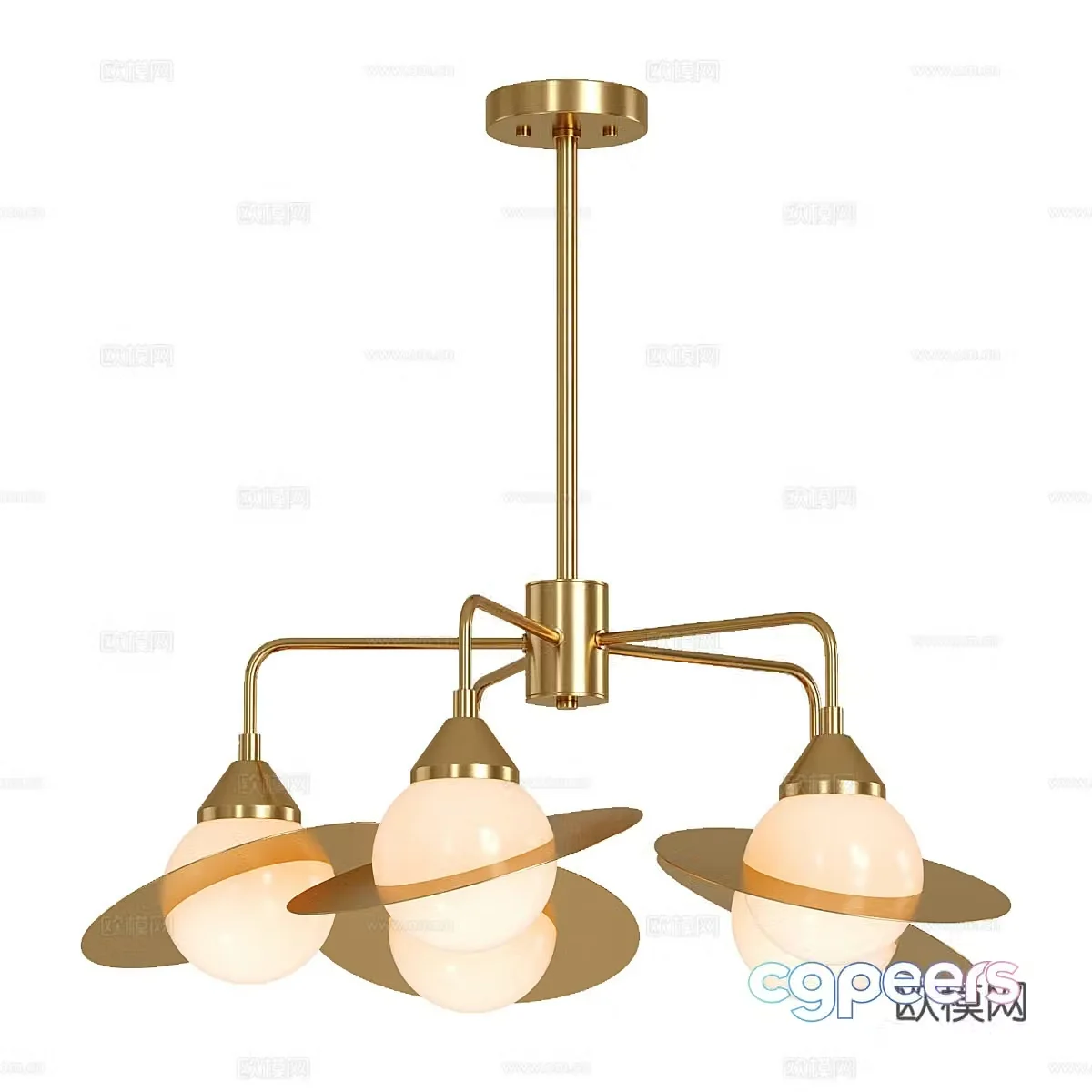 Modern simple and light luxury chandeliers chandeliers simple chandeliers spherical chandeliers living room chandeliers 3D model