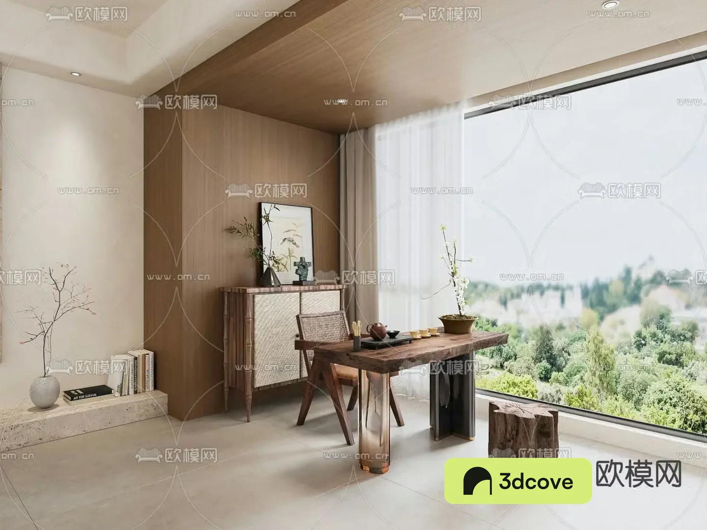 Middle-aged tea table tea table 3D model