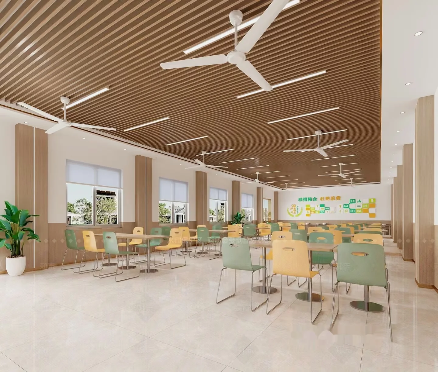 Modern Cafeteria 3D Model – 4406 – VRAY Render