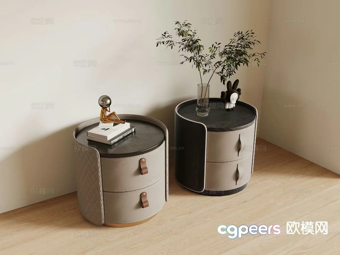 Modern bedside table 3d model