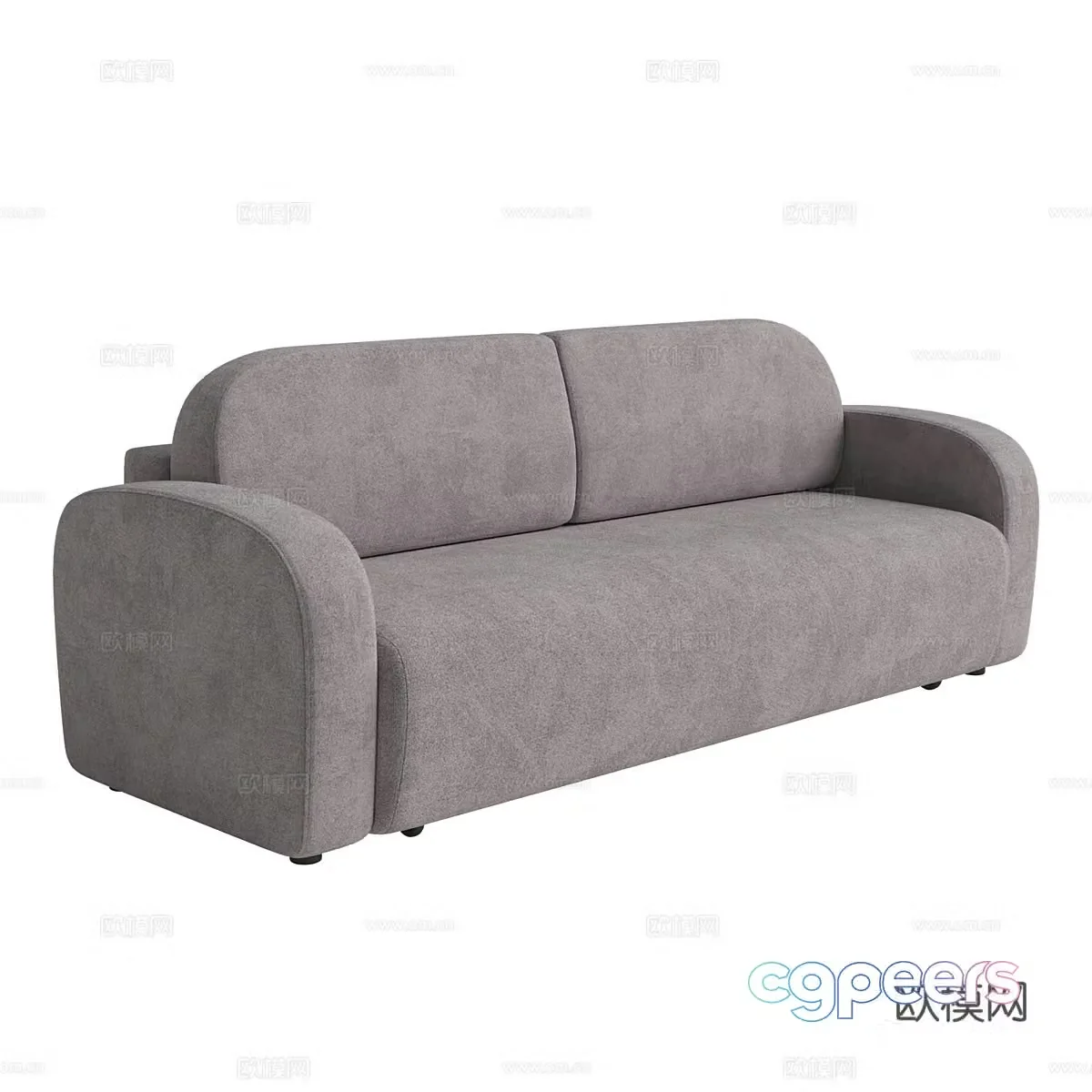3d model of double sofa