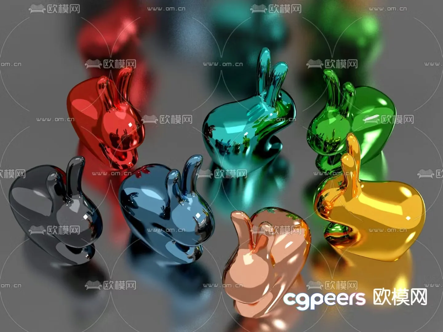 Rabbit stool children’s chair 3d model