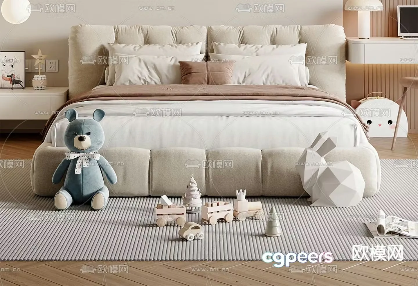 Modern children’s bed child’s bed 3d model