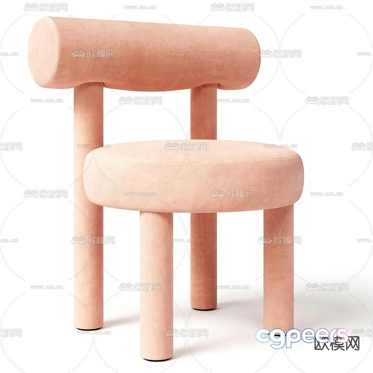 Modern chair dining chair 3d model