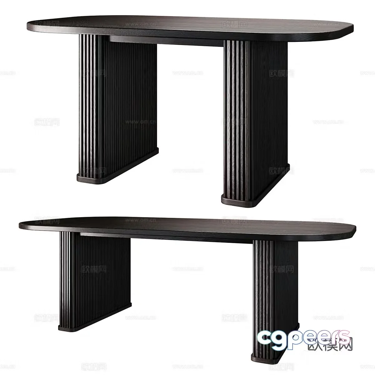 Nordic simple dining table 3D model