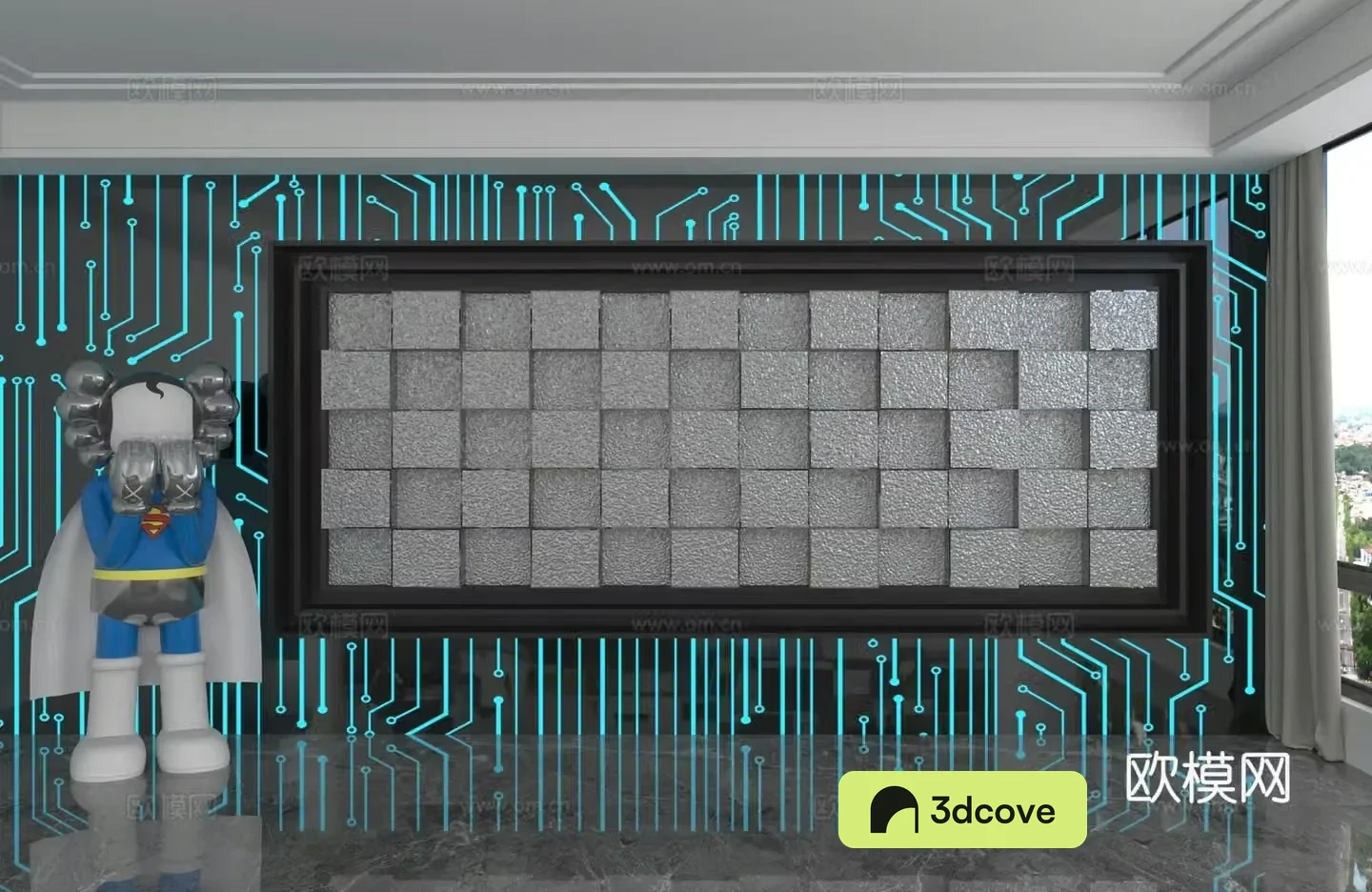 Modern background wall