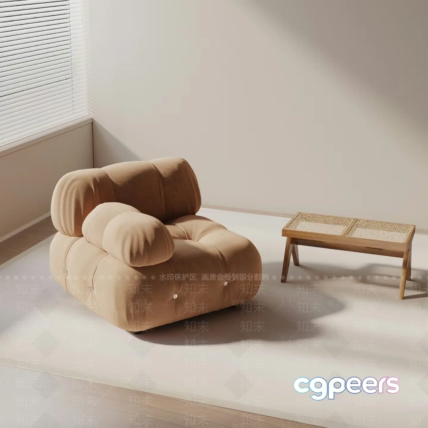 Cozy Living Room 3D Model – 15211 – VRAY Render