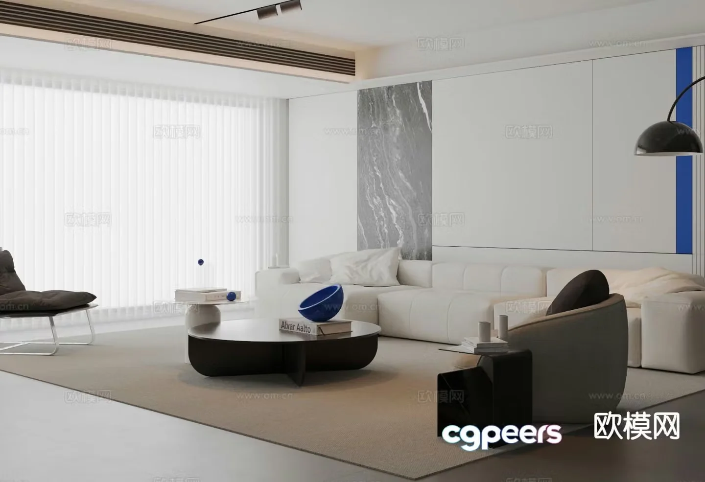 Modern sofa set 3d model