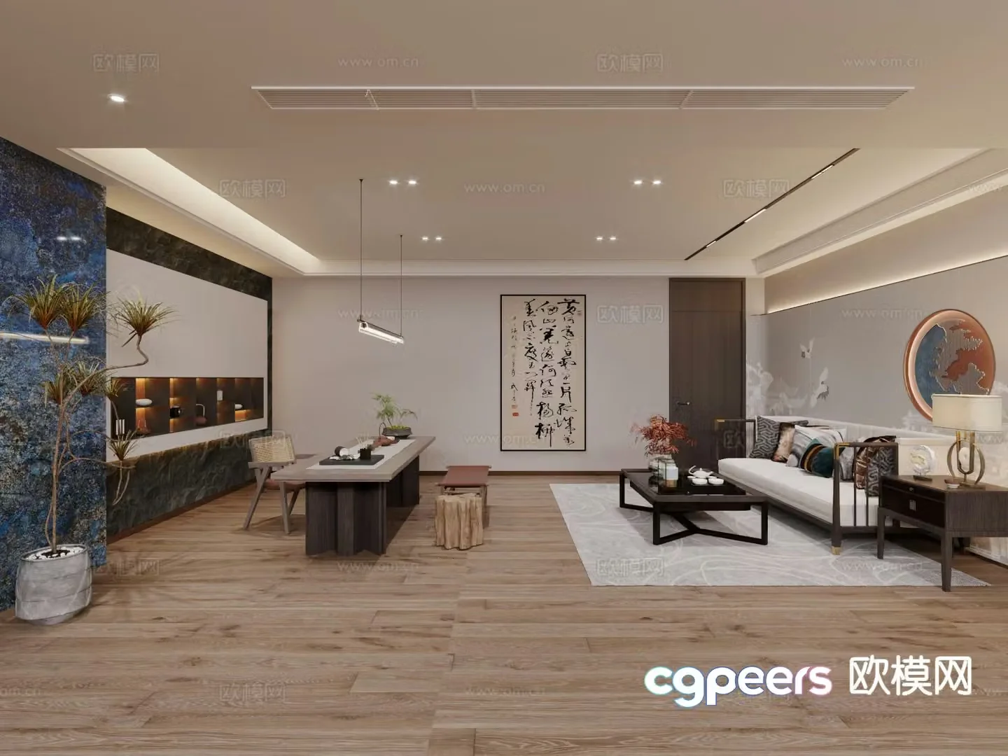 New Chinese tea room 3d model