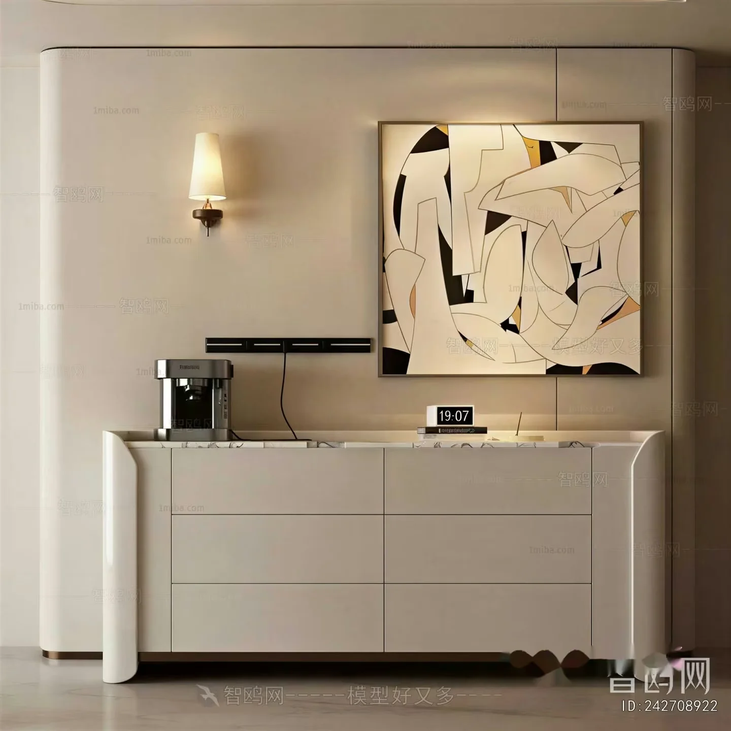 Modern Home Decor 3D Model – 23495 – VRAY Render