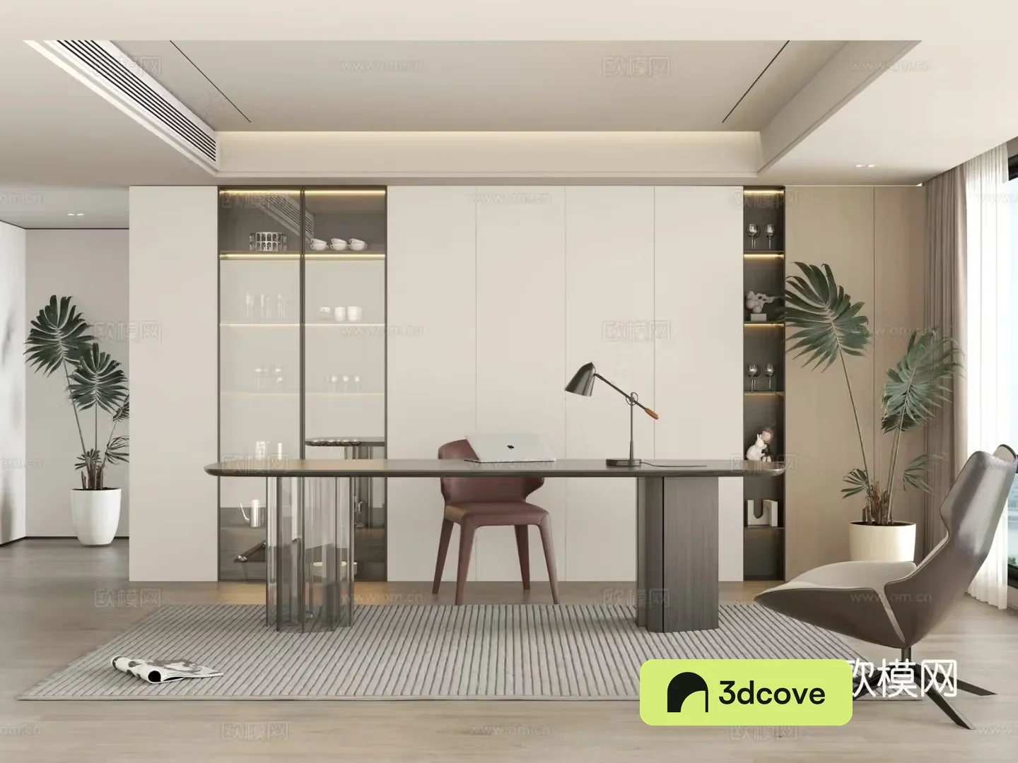 Modern light luxury tea room office
