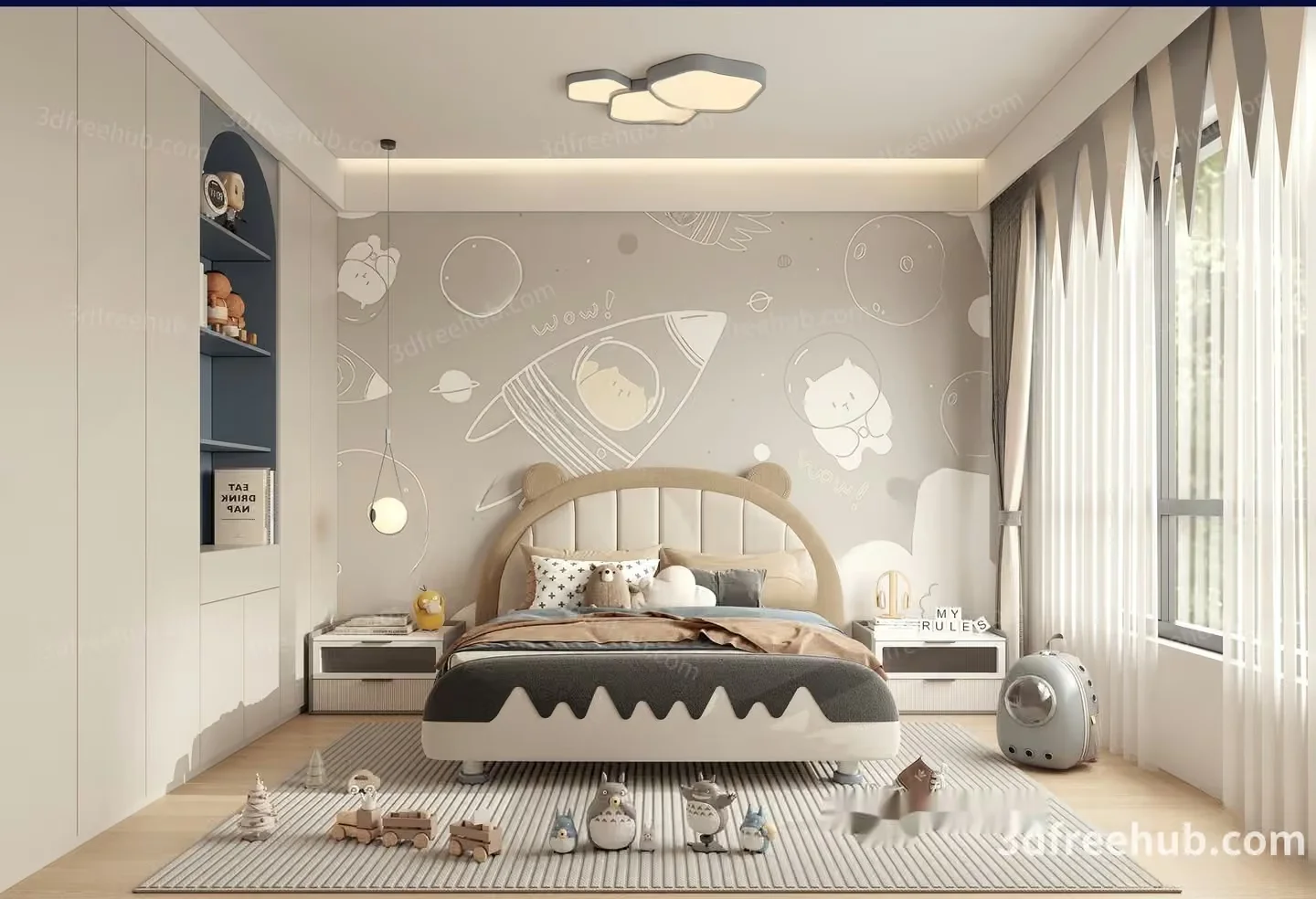 Cozy Children’S Bedroom 3D Model – 20235 – VRAY Render