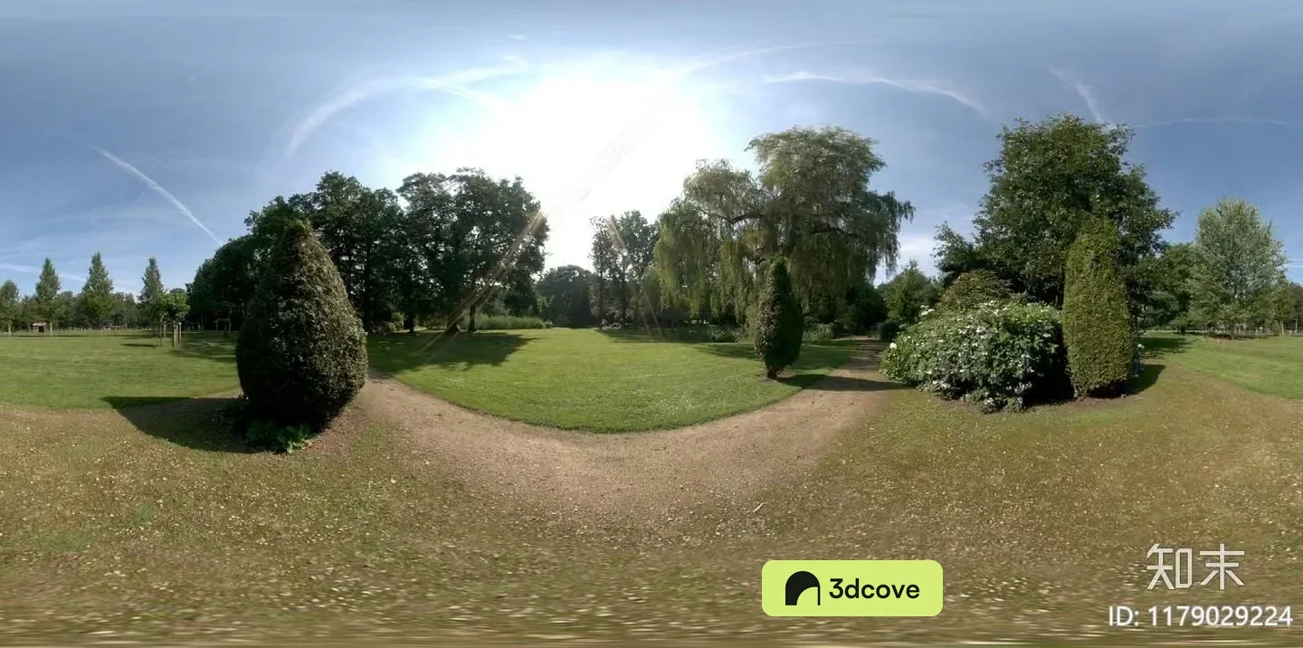 A Serene Outdoor Setting With Trees And A Grassy Field
