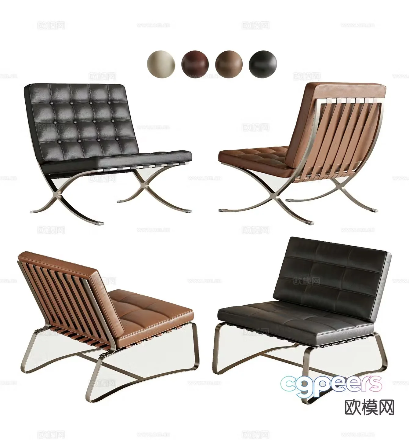 Modern lounge chair 3d model