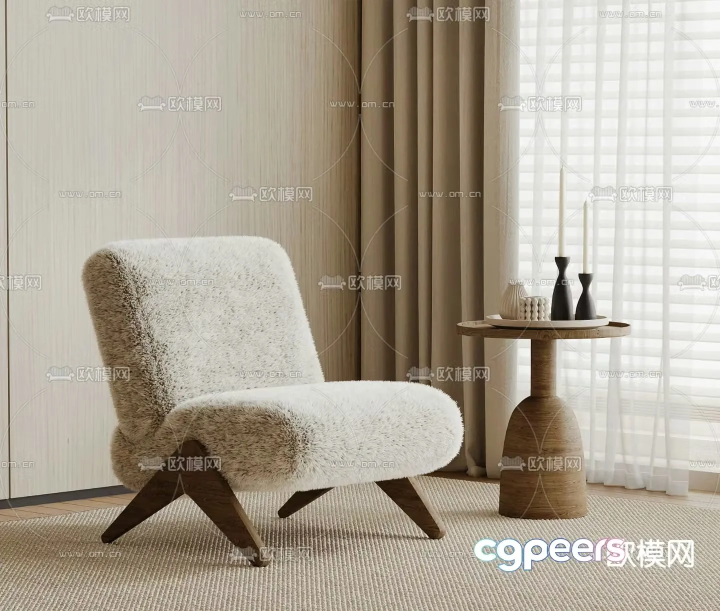 Modern lounge chair 3d model