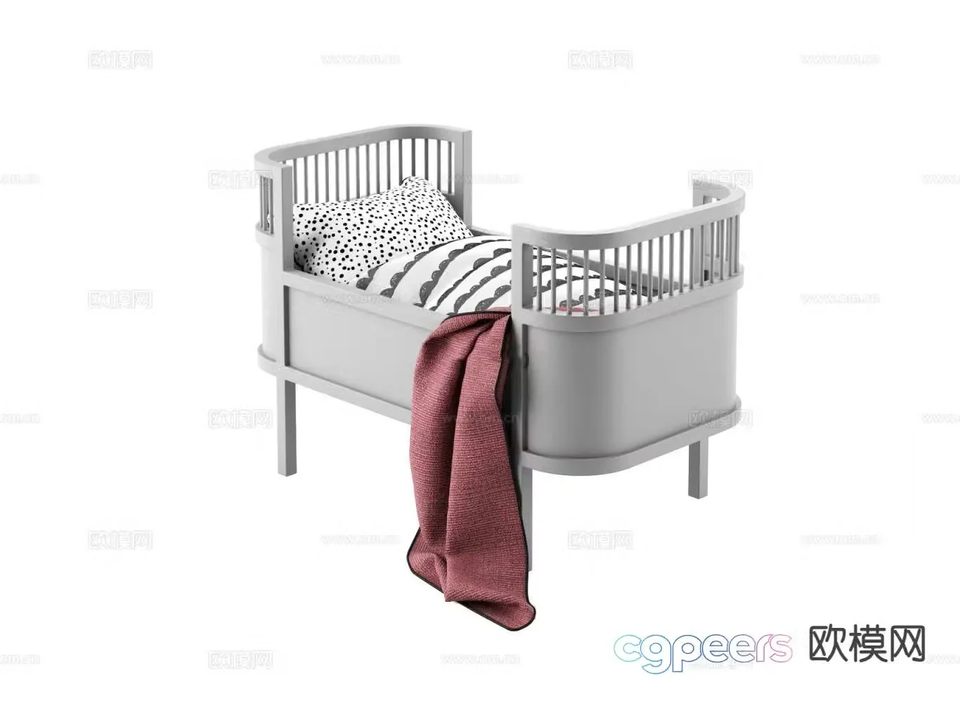 crib children’s bed 3d model