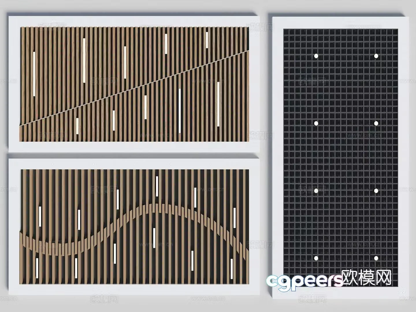Modern industrial ceiling Modern square ceiling Grating ceiling Lu Fangtong Grating ceiling Square 3D model