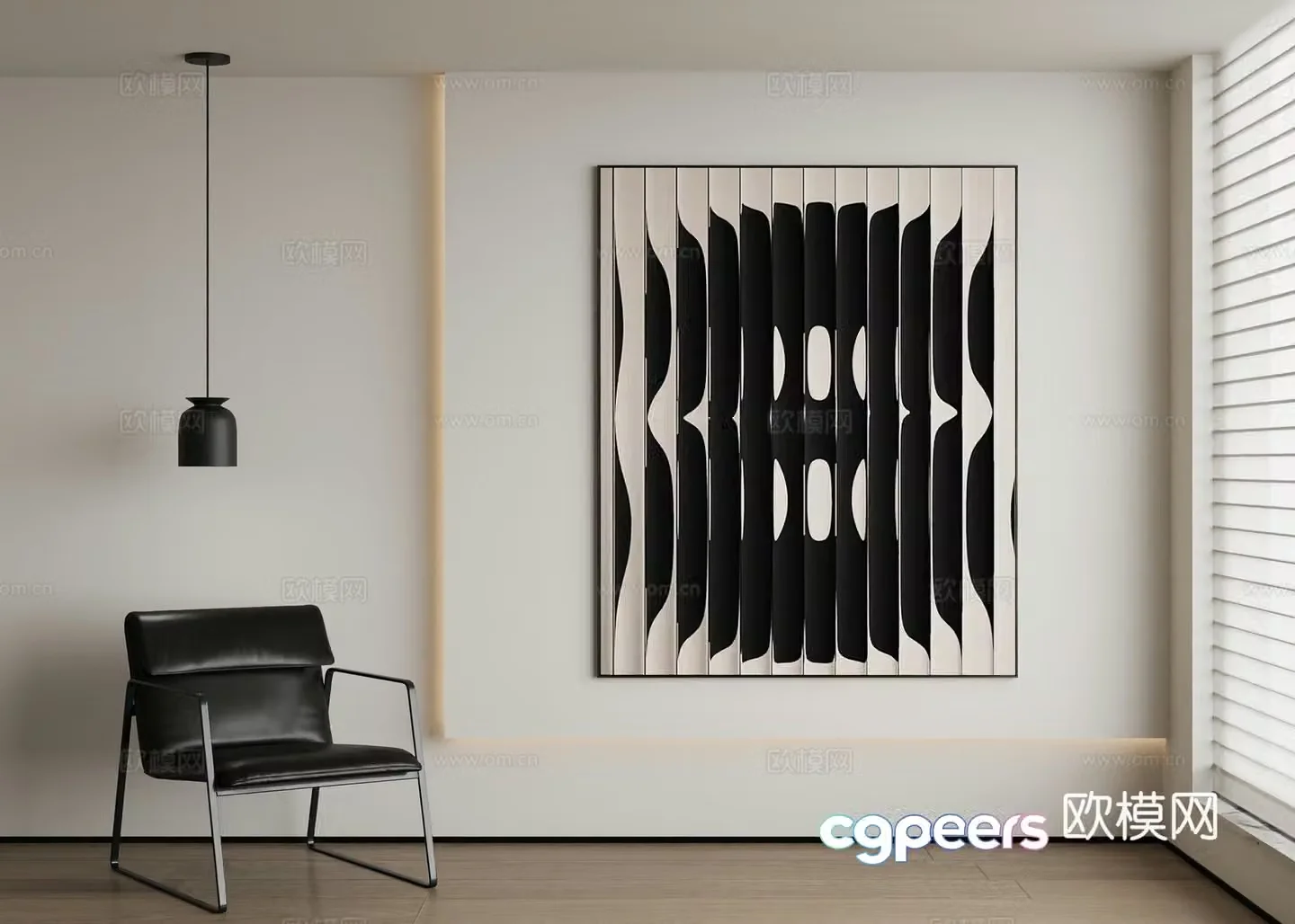 Modern decorative painting 3d model