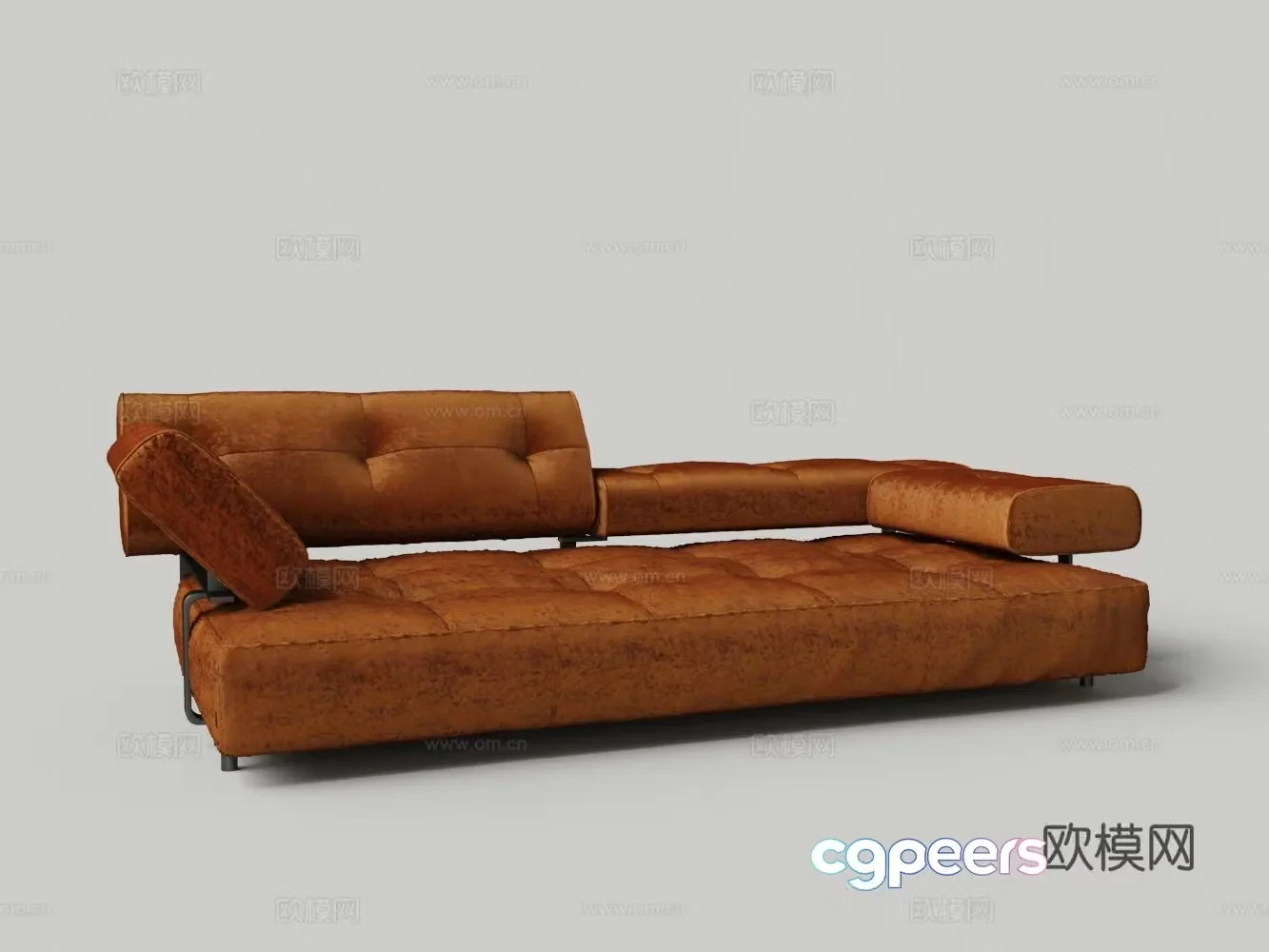 Modern space cloth polyester cloth multiplayer sofa 3d model