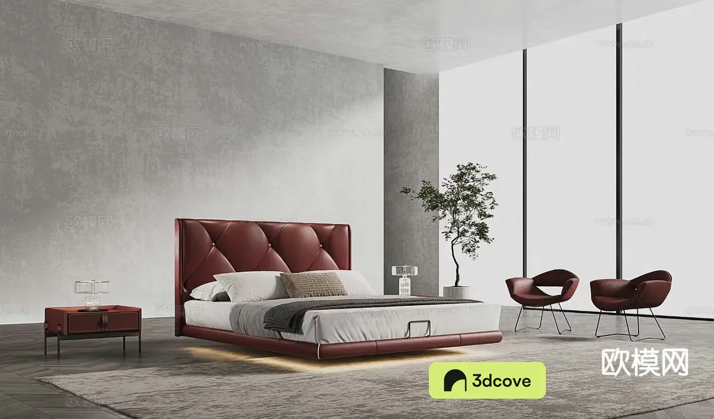 Modern double bed