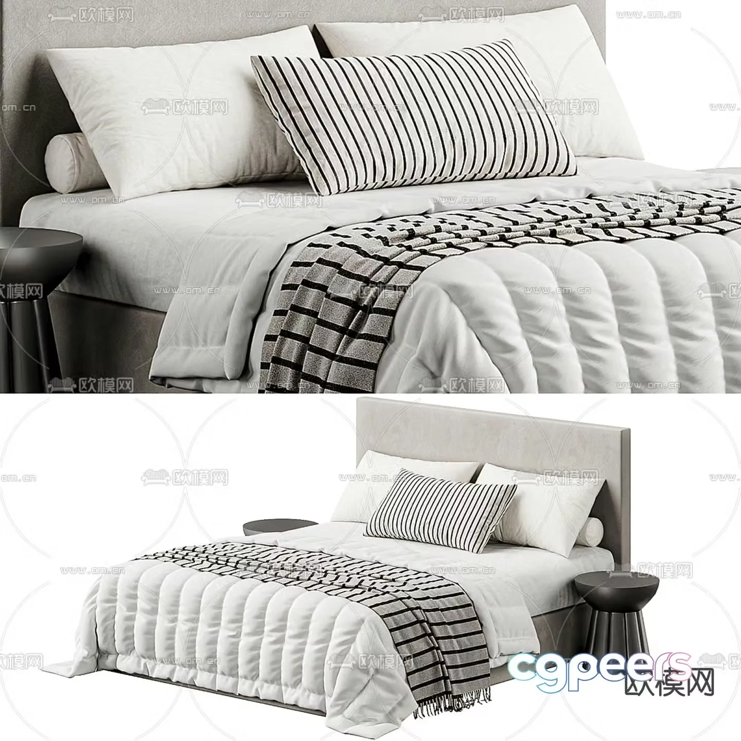 FLOU double bed 3d model
