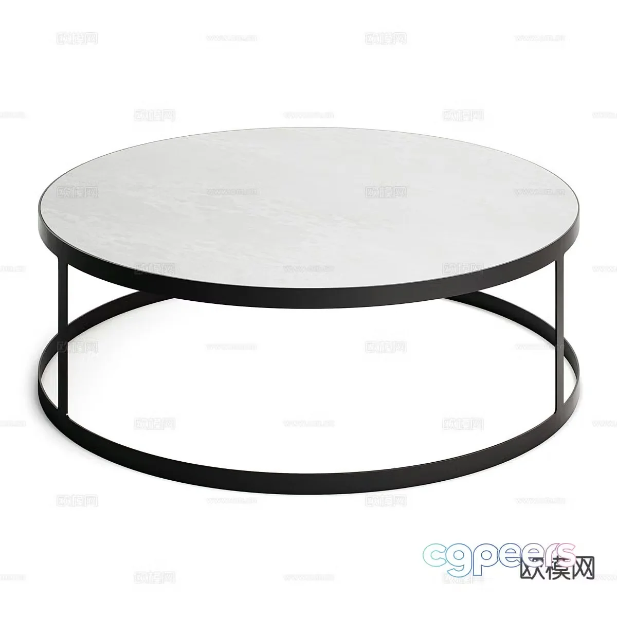 Simple coffee table round coffee table 3d model