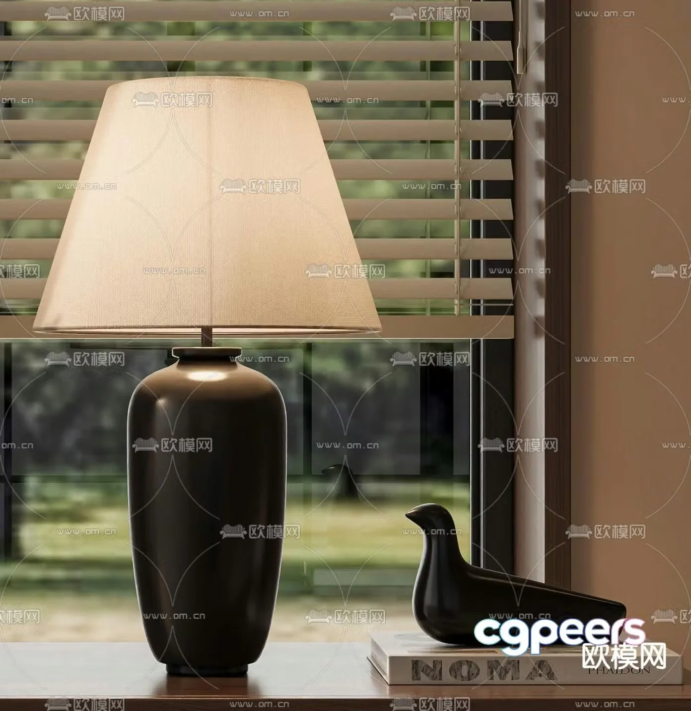 wabi-sabi table lamp 3d model