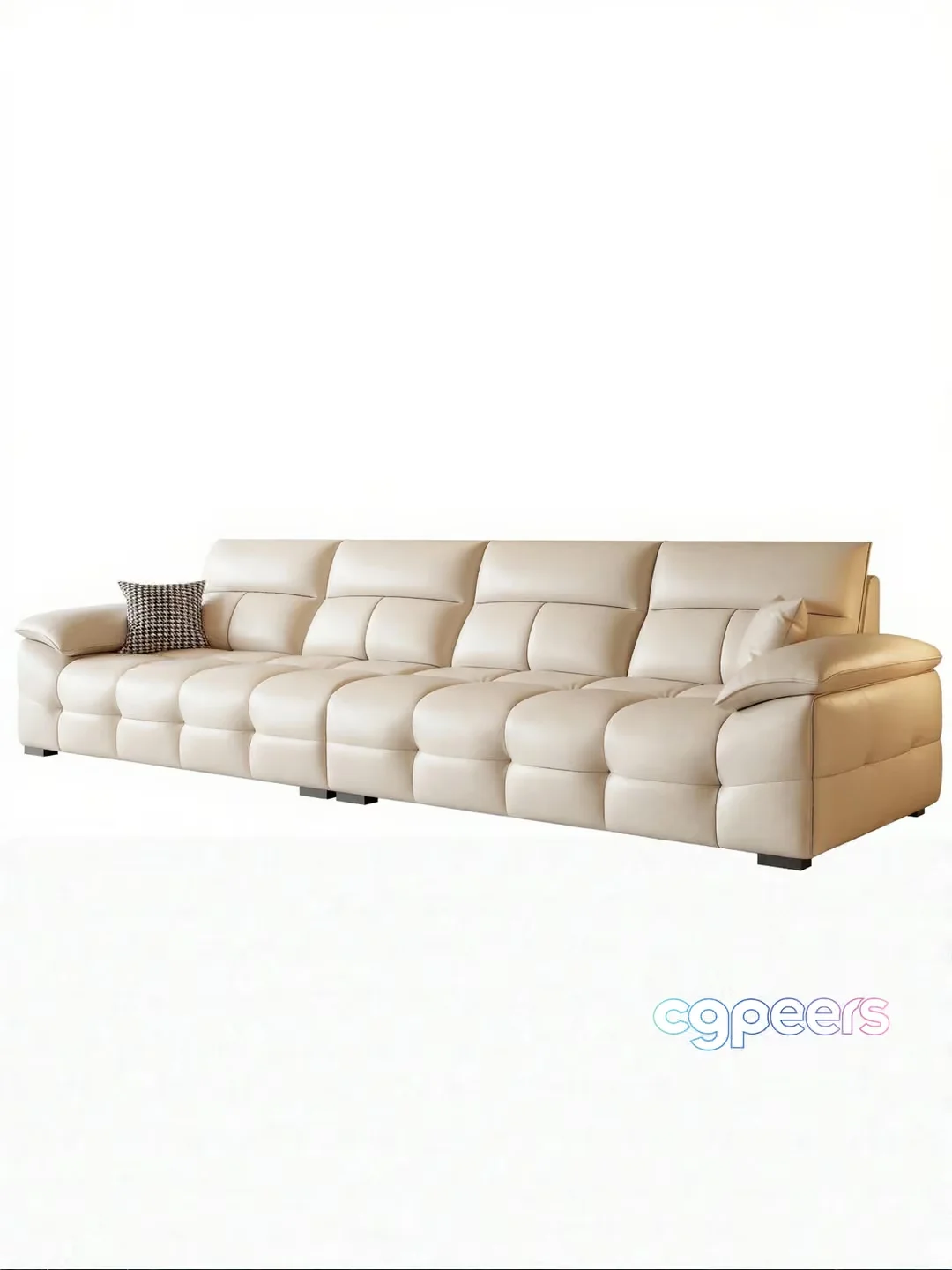 White Leather Couch 3D Model – 7008 – VRAY Render