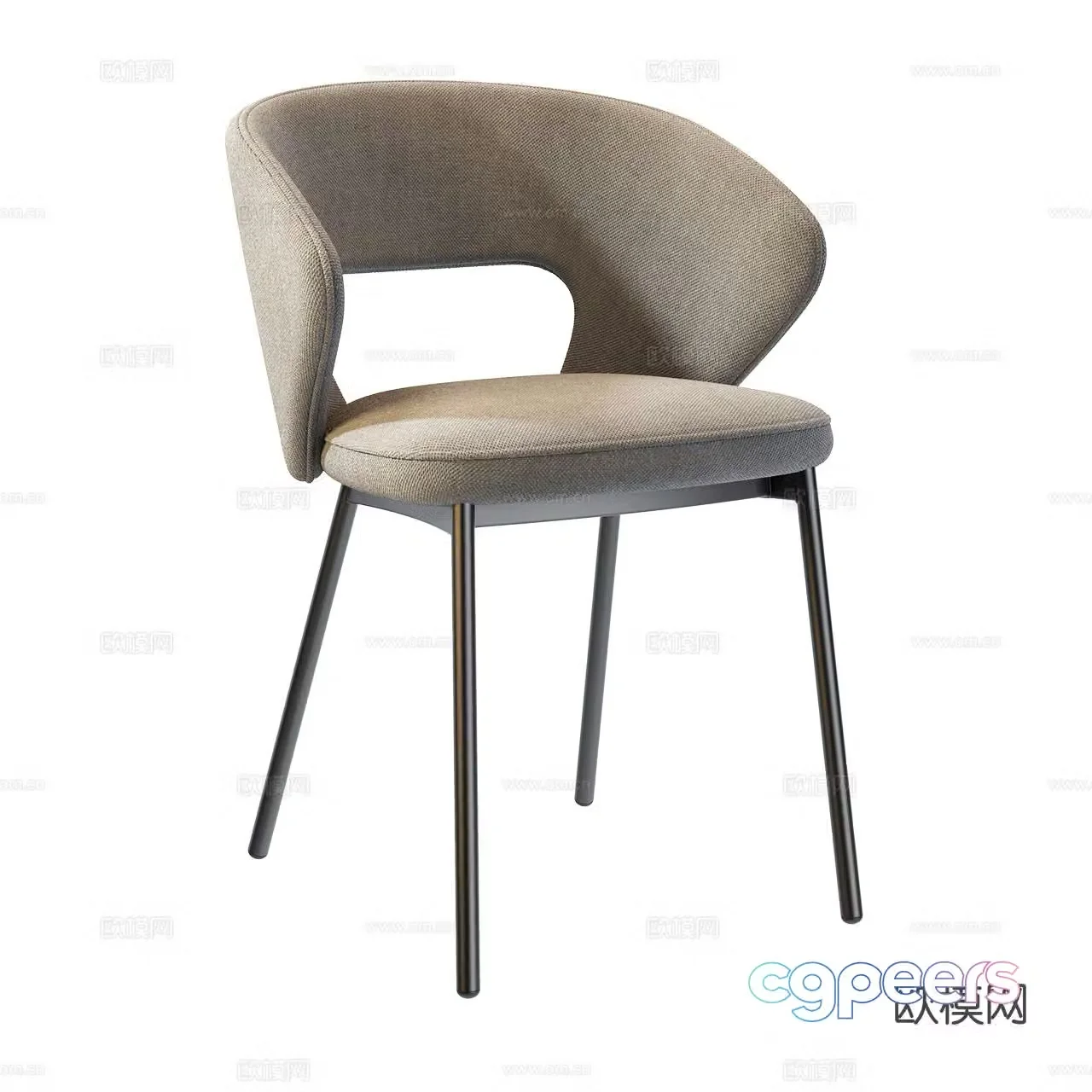 Origins 1971 Italian single chair Extremely simple chair Fabric single chair Dining chair 3d model