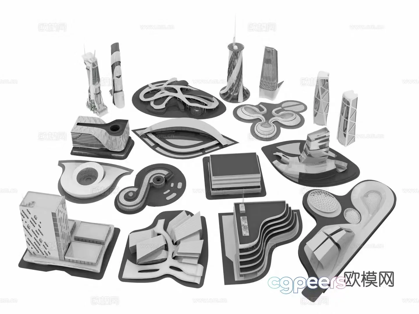 Special-shaped building building building building complex office building commercial building office building 3D model