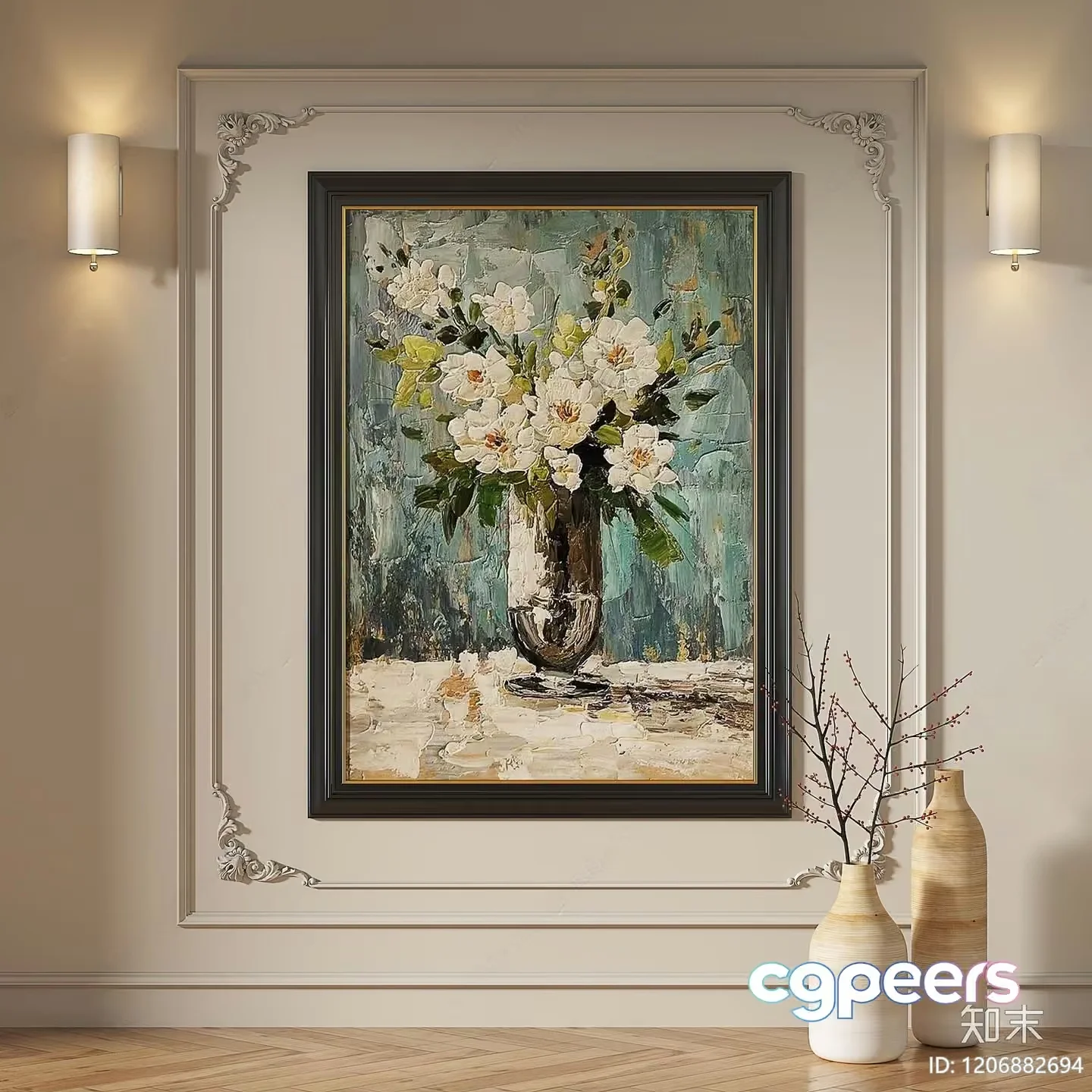 A Framed Painting 3D Model – 16829 – VRAY Render