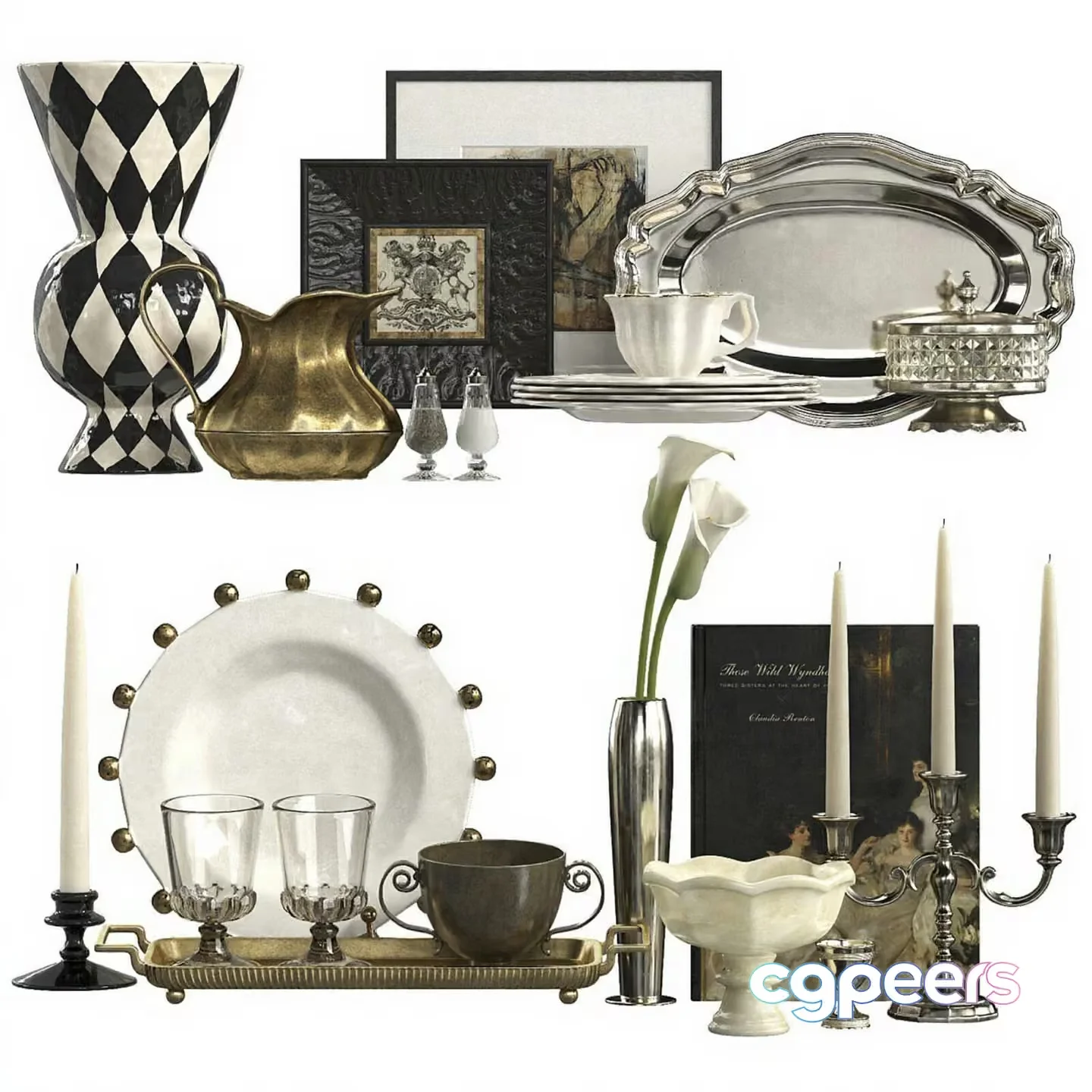 Silver Tableware 3D Model – 3633 – CORONA Render