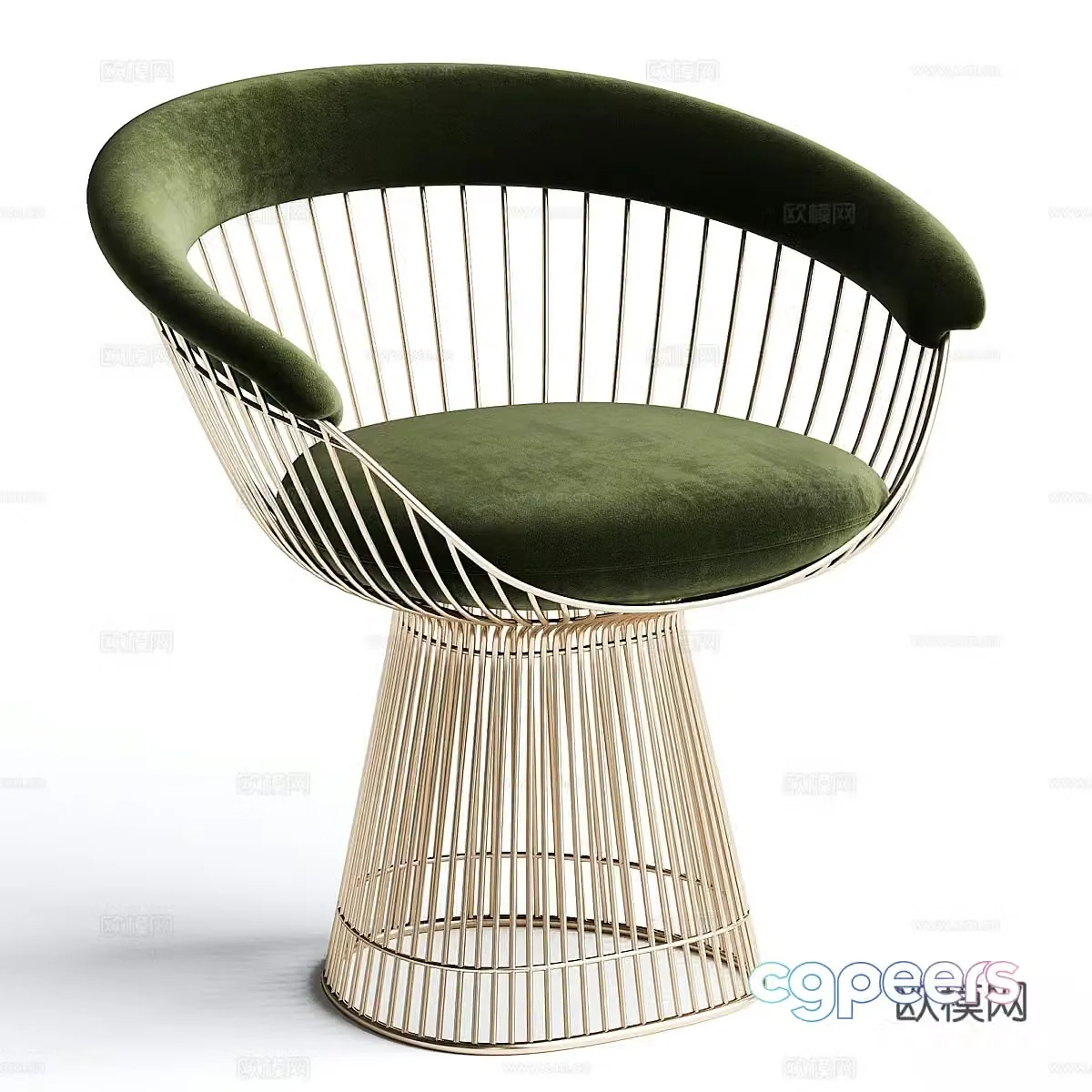 Modern light luxury leisure chair 3d model
