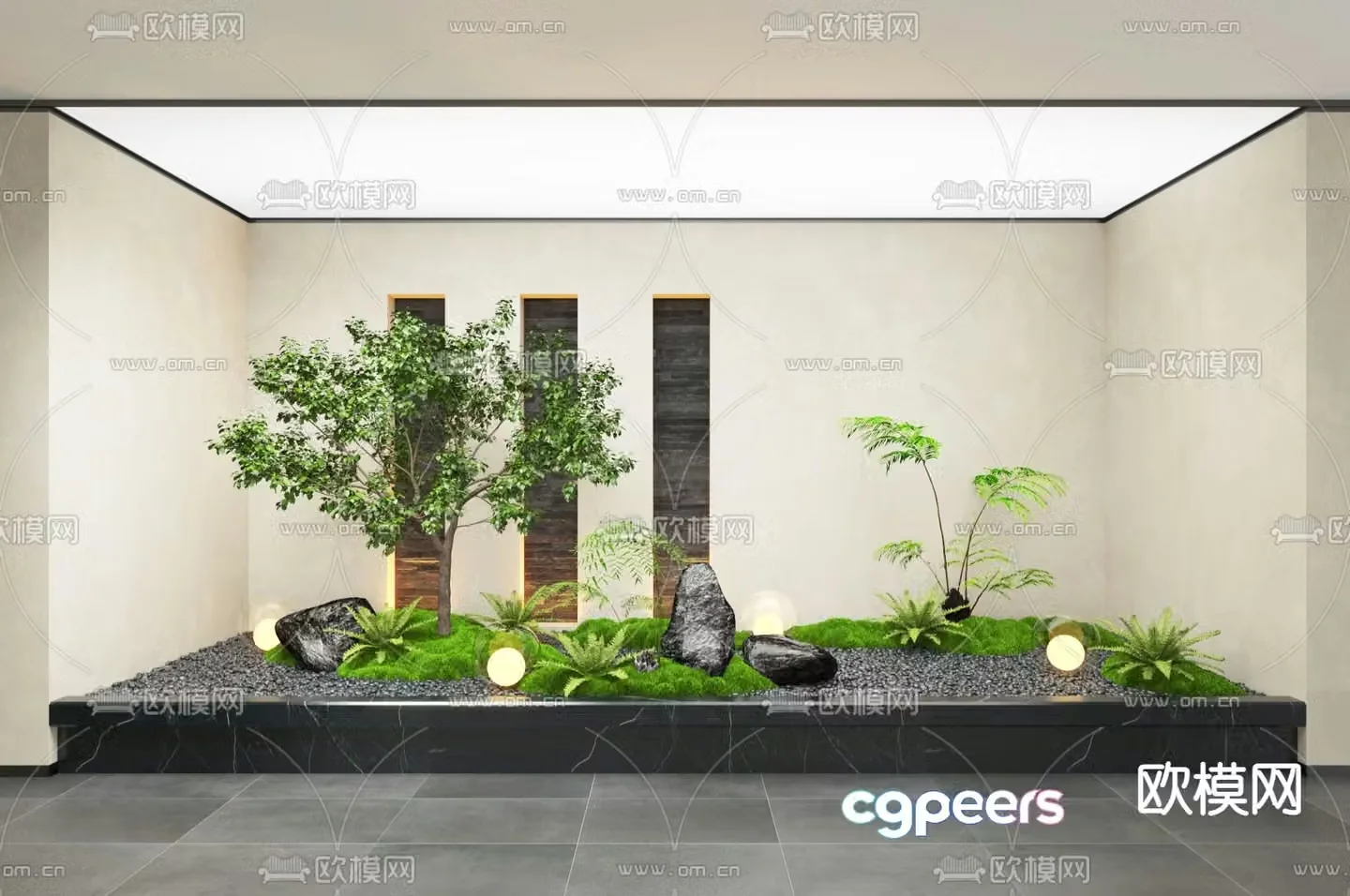 Indoor landscape plant landscaping 3d model