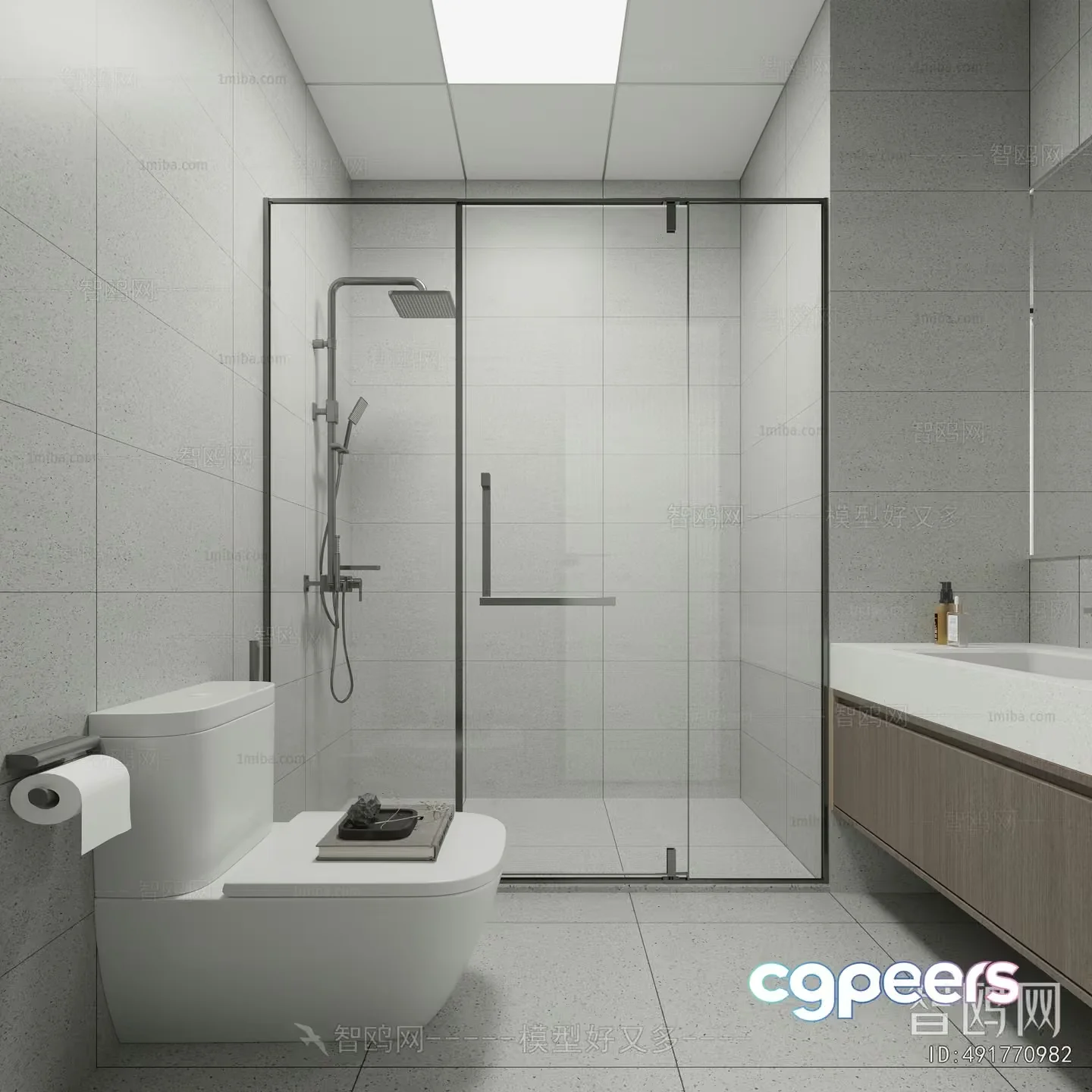 Modern Bathroom 3D Model – 13841 – CORONA Render