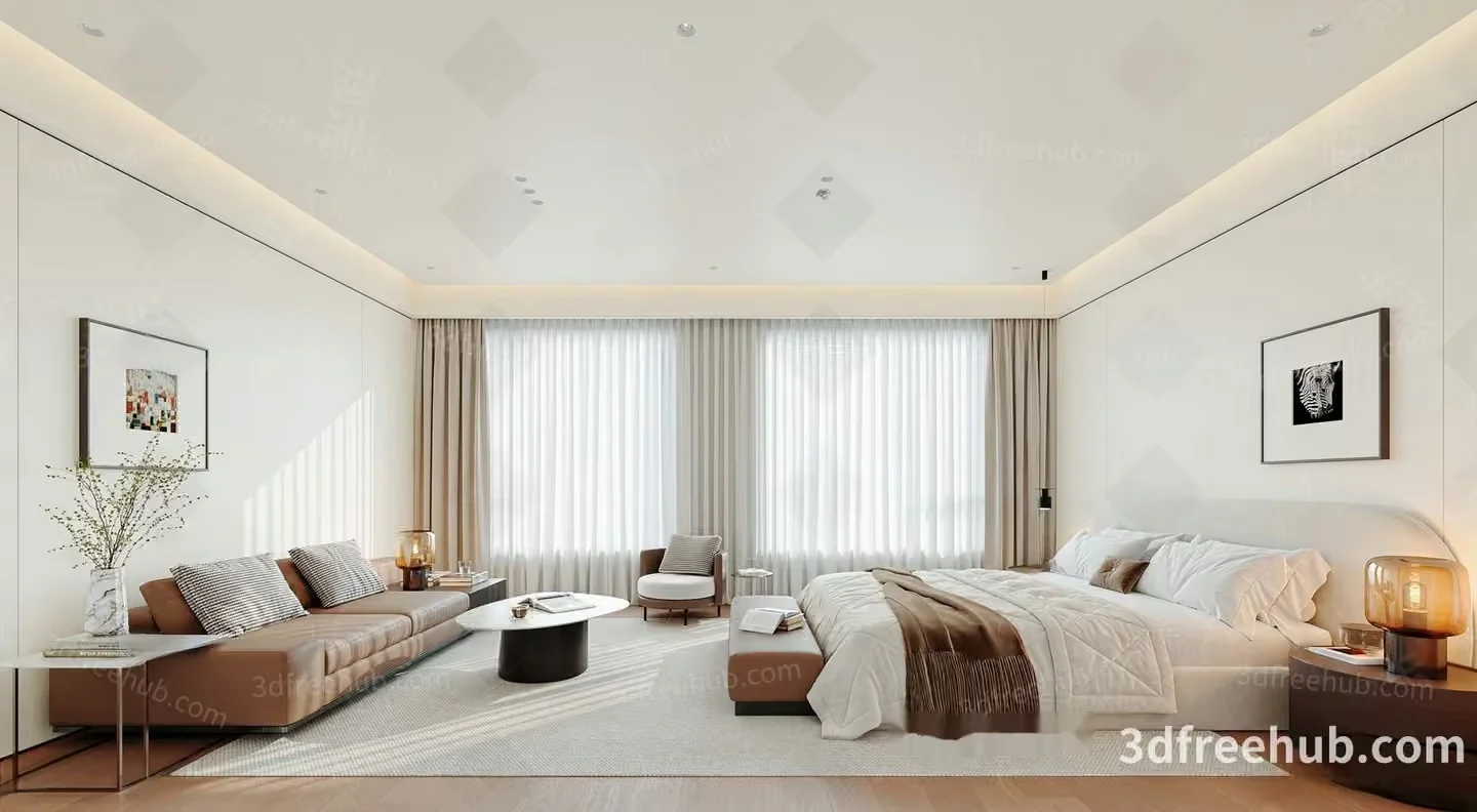Modern Bedroom 3D Model – 21161 – VRAY Render