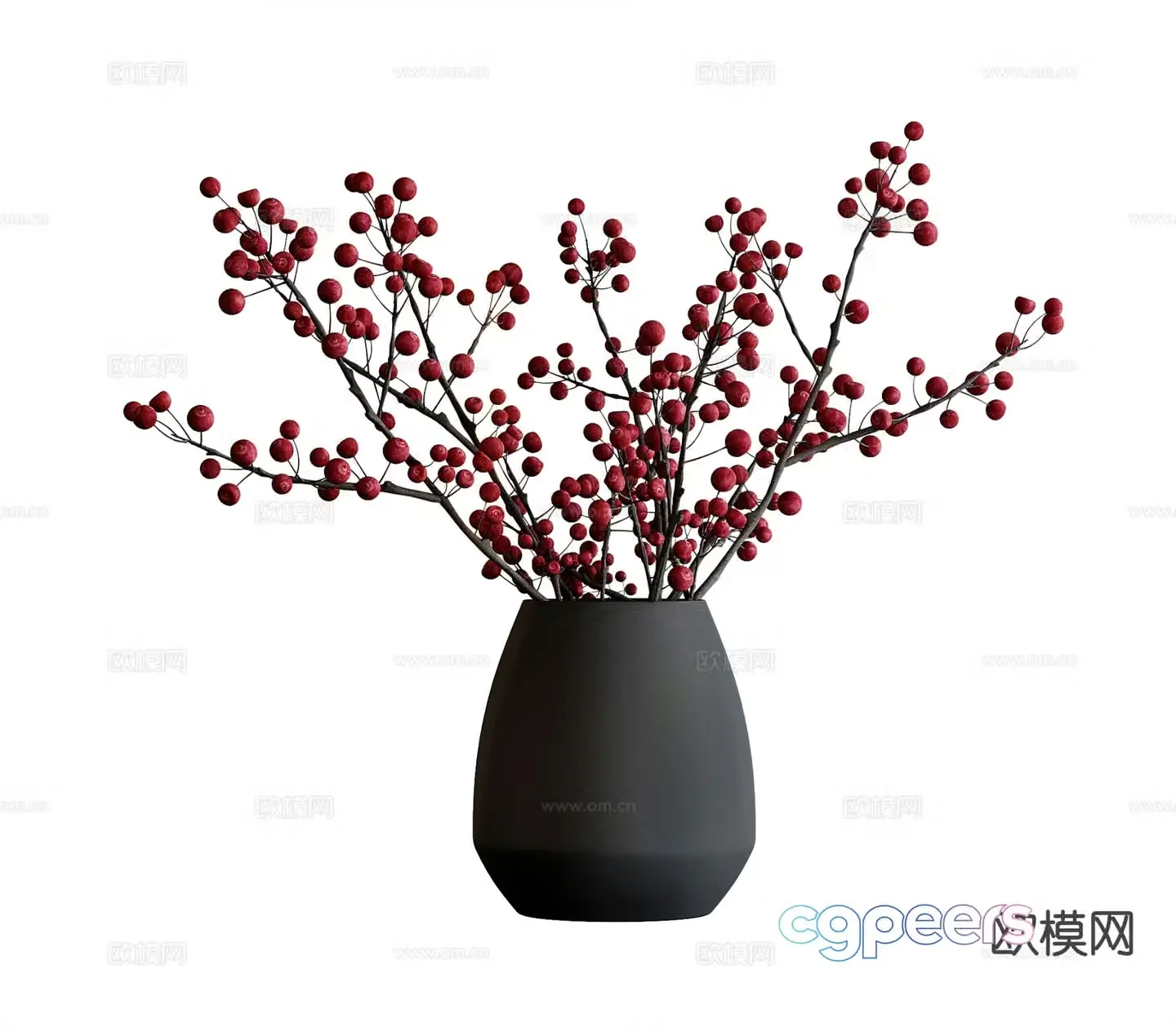 modern vase floral arrangement flower arrangement flowers 3d model