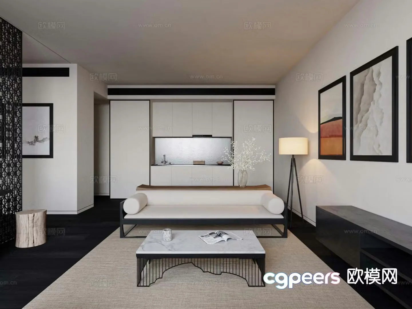 New Chinese style living room 3d model