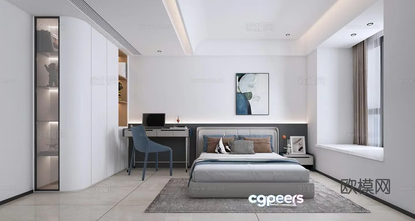 Modern bedroom boy’s room 3d model