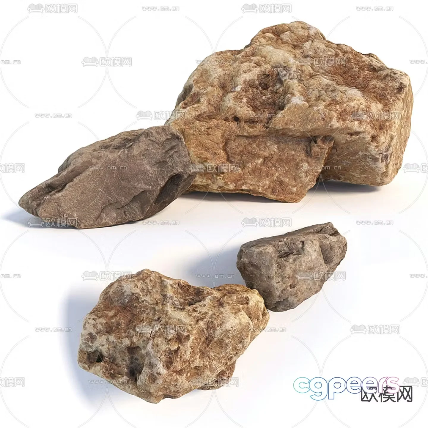 modern stone landscape stone stone 3d model