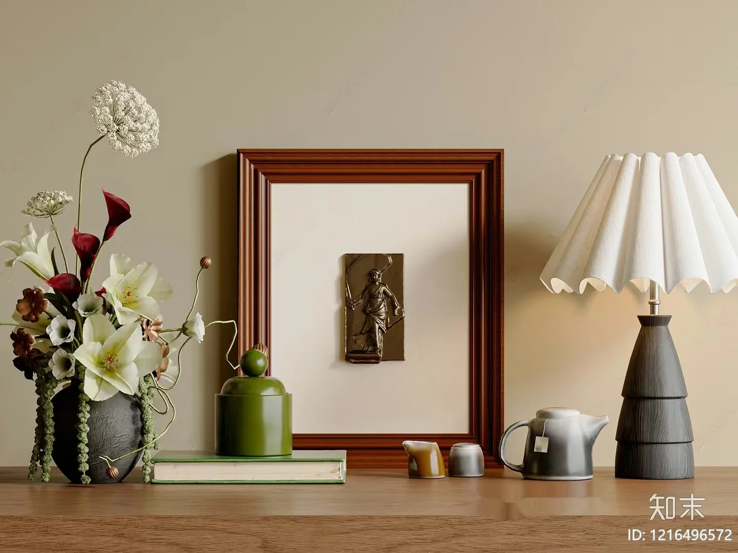 A Framed Picture On A Table 3D Model – 13451 – VRAY Render